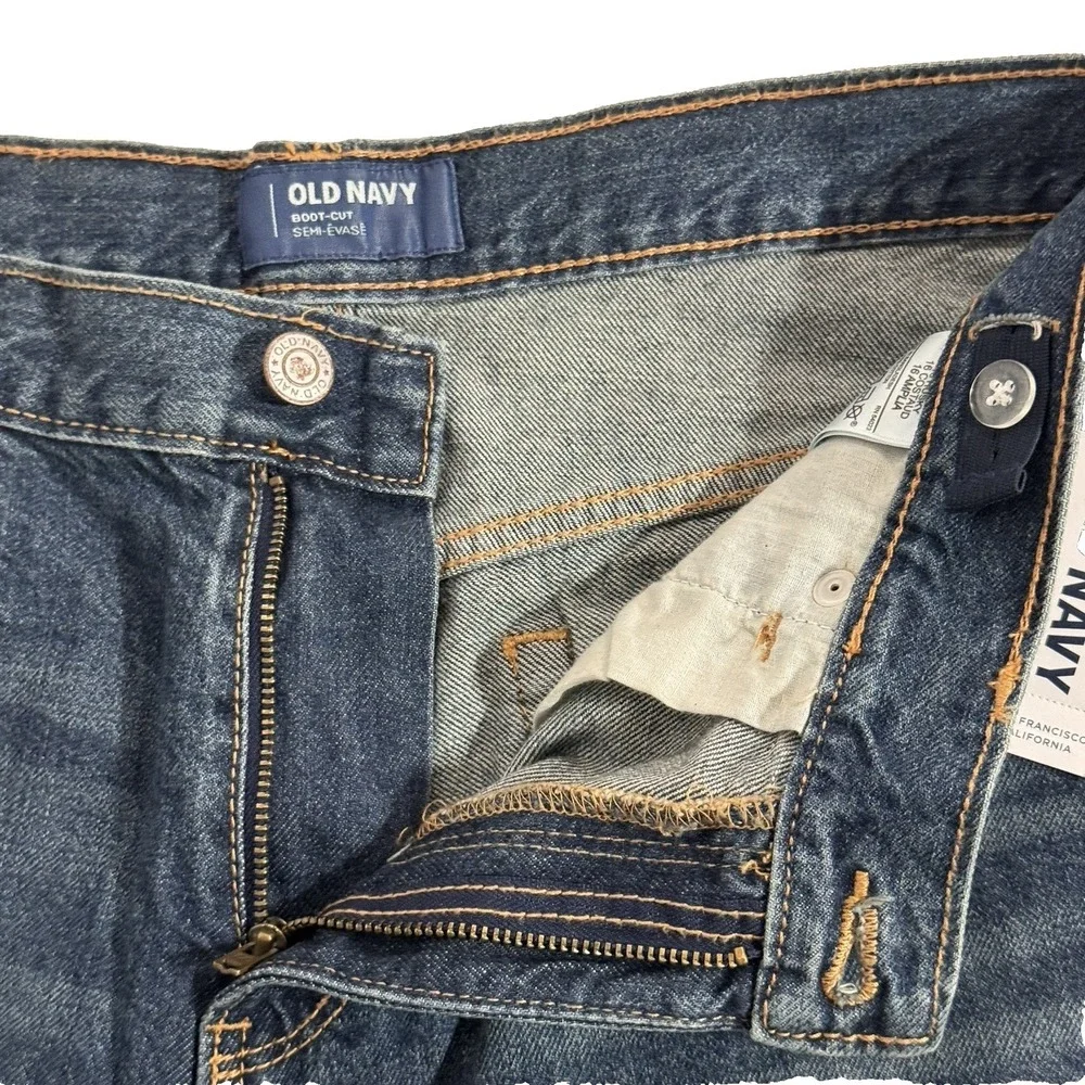 Old Navy Jeans Boy's Youth 16 Husky‎ Boot Cut Blue Adjustable Waist School